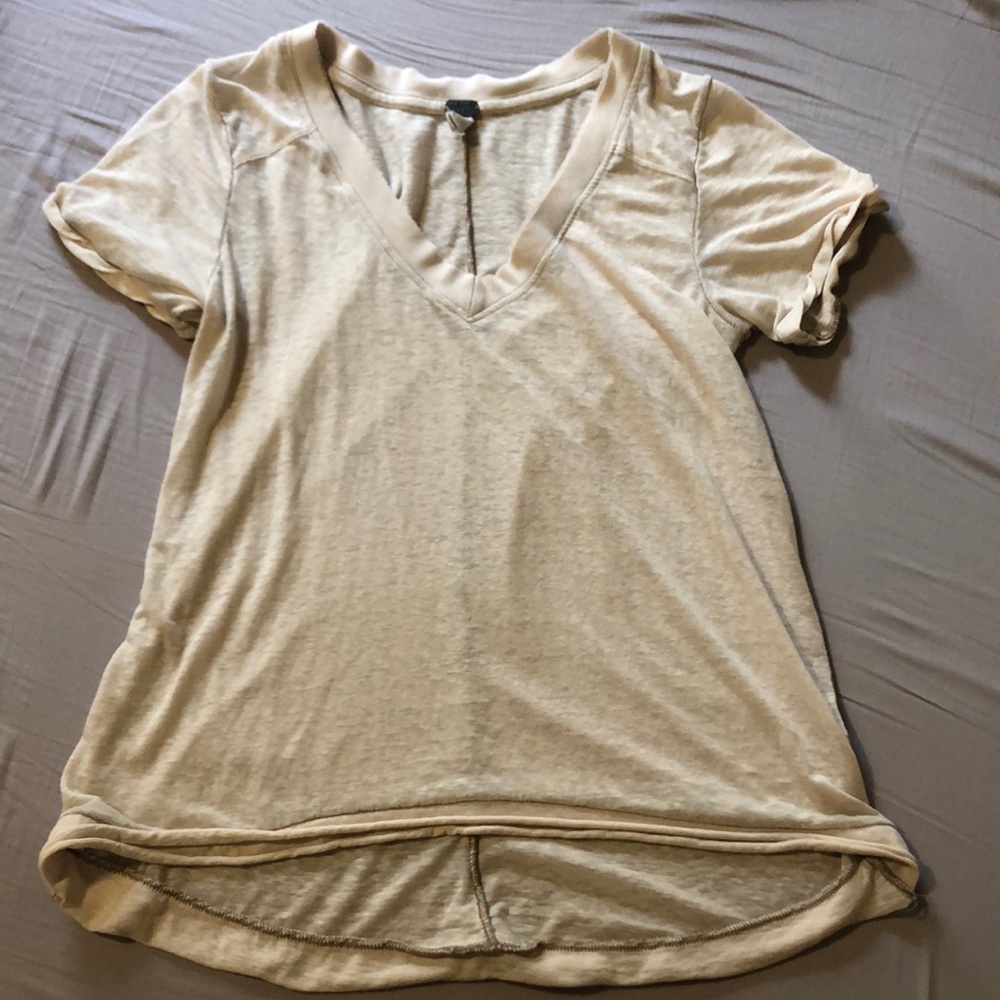 free people distressed tee